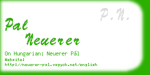 pal neuerer business card